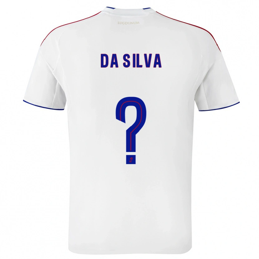 Danxen Mænd Florent Da Silva #0 Hvid Rød Hjemmebane Spillertrøjer 2025/26 Trøje T-Shirt