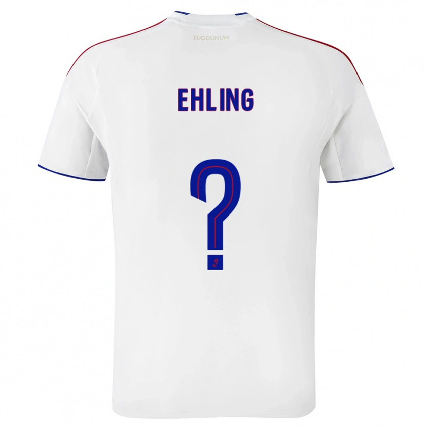 Danxen Mænd Thibaut Ehling #0 Hvid Rød Hjemmebane Spillertrøjer 2025/26 Trøje T-Shirt