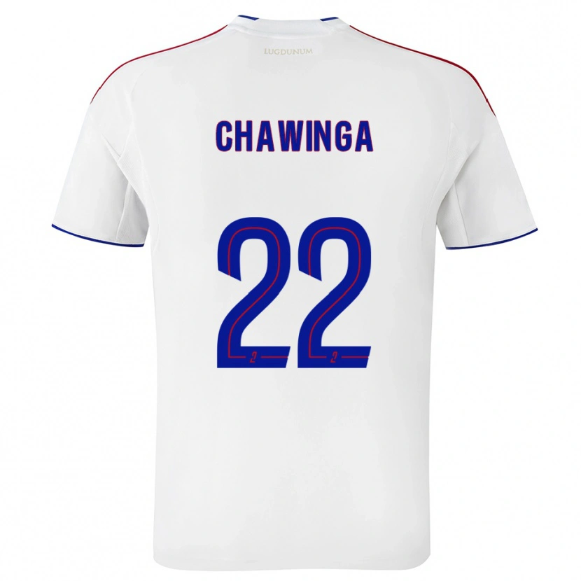 Danxen Mænd Tabitha Chawinga #22 Hvid Rød Hjemmebane Spillertrøjer 2025/26 Trøje T-Shirt