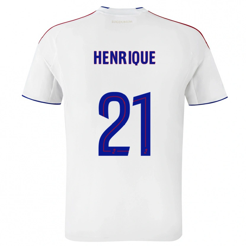 Danxen Mænd Henrique #21 Hvid Rød Hjemmebane Spillertrøjer 2025/26 Trøje T-Shirt