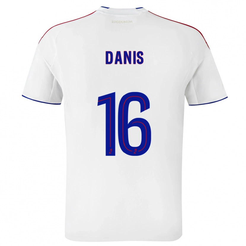 Danxen Mænd Adrien Danis #16 Hvid Rød Hjemmebane Spillertrøjer 2025/26 Trøje T-Shirt