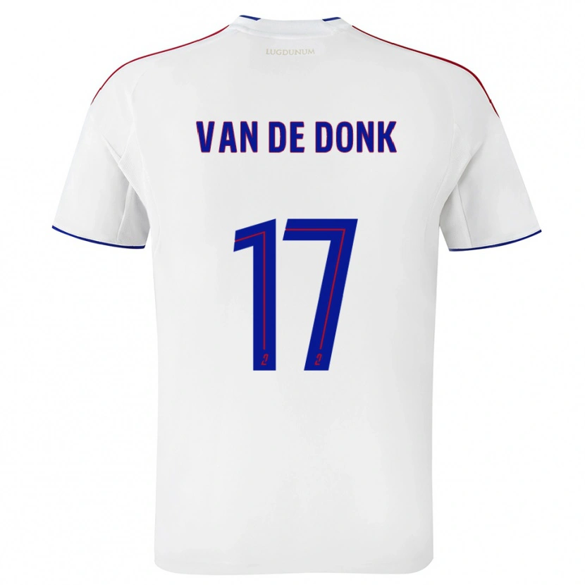 Danxen Mænd Danielle Van De Donk #17 Hvid Rød Hjemmebane Spillertrøjer 2025/26 Trøje T-Shirt