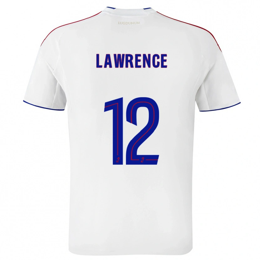 Danxen Mænd Ashley Lawrence #12 Hvid Rød Hjemmebane Spillertrøjer 2025/26 Trøje T-Shirt