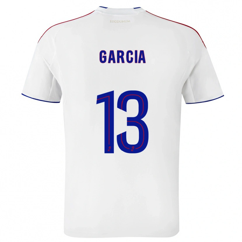 Danxen Mænd Angel Garcia #13 Hvid Rød Hjemmebane Spillertrøjer 2025/26 Trøje T-Shirt