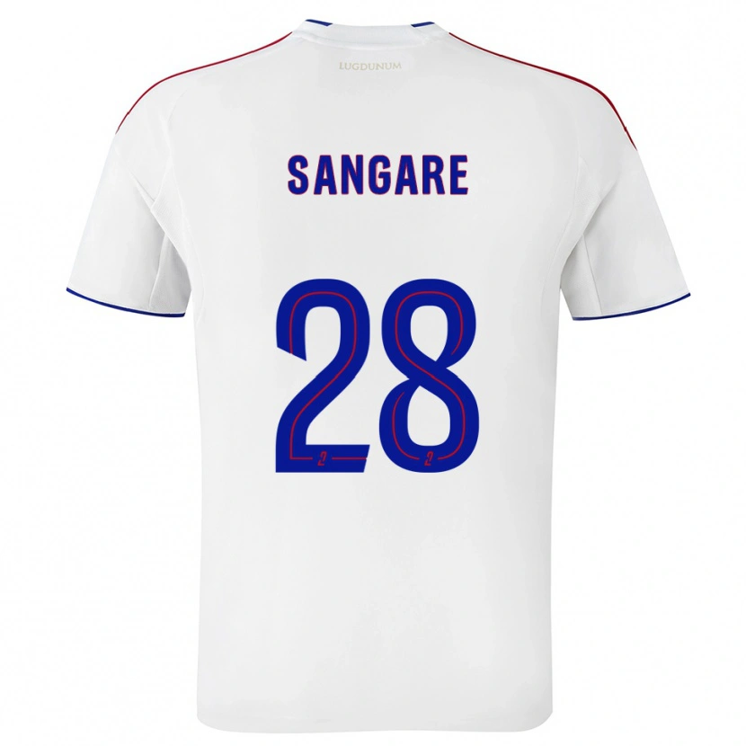 Danxen Mænd Wassa Sangaré #28 Hvid Rød Hjemmebane Spillertrøjer 2025/26 Trøje T-Shirt
