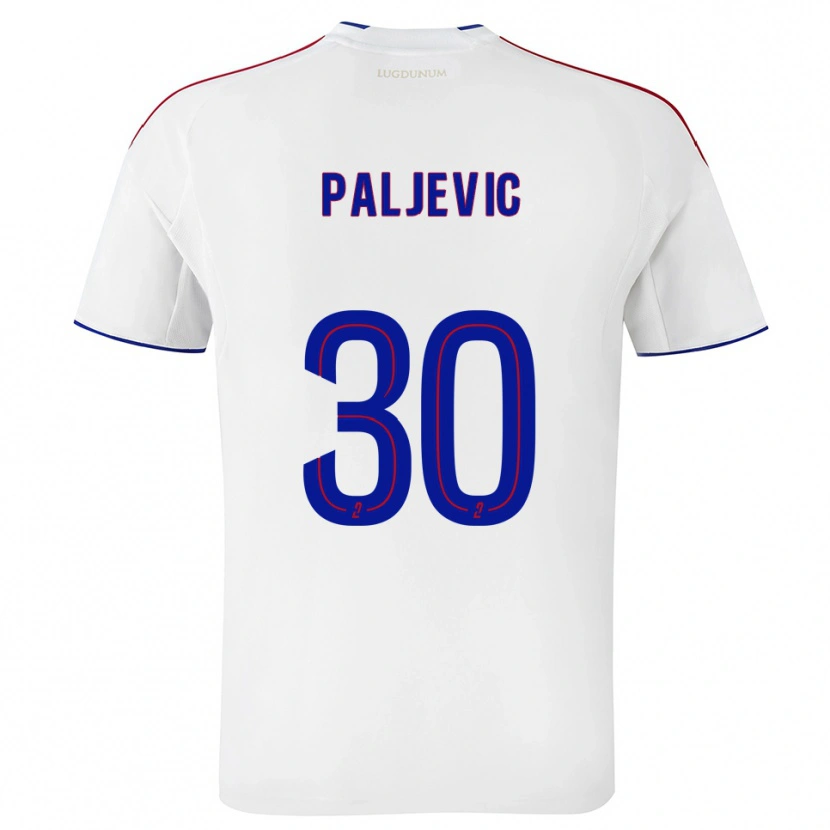 Danxen Mænd Alyssia Paljevic #30 Hvid Rød Hjemmebane Spillertrøjer 2025/26 Trøje T-Shirt