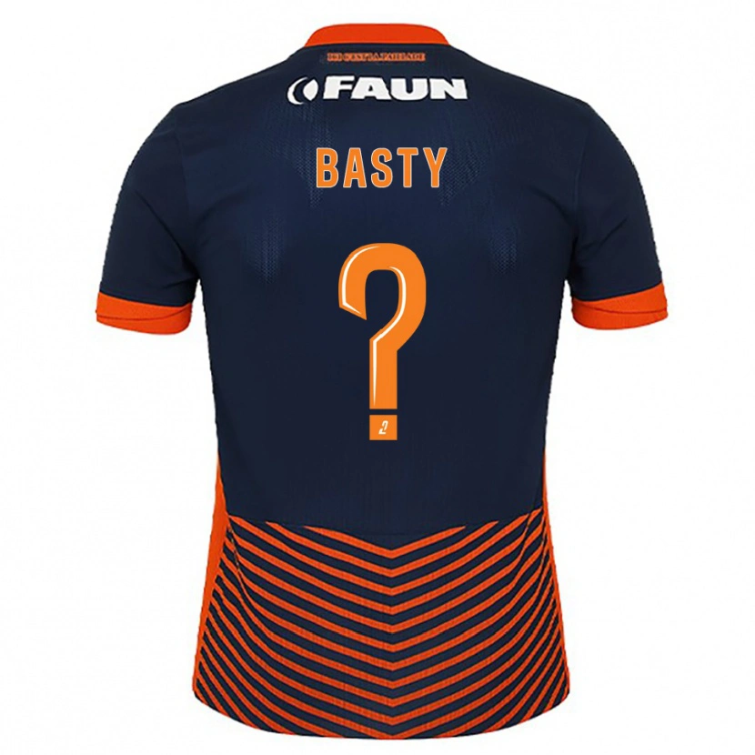 Danxen Mænd Ewen Basty #0 Midnatsblå Orange Hjemmebane Spillertrøjer 2025/26 Trøje T-Shirt