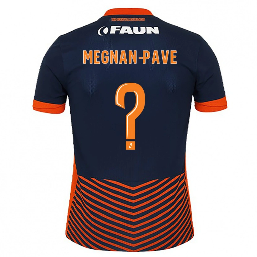 Danxen Mænd Lacine Megnan-Pave #0 Midnatsblå Orange Hjemmebane Spillertrøjer 2025/26 Trøje T-Shirt
