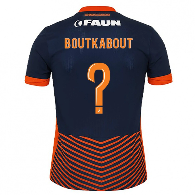 Danxen Mænd Amir Boutkabout #0 Midnatsblå Orange Hjemmebane Spillertrøjer 2025/26 Trøje T-Shirt