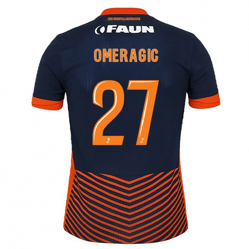 Danxen Mænd Becir Omeragic #27 Midnatsblå Orange Hjemmebane Spillertrøjer 2025/26 Trøje T-Shirt