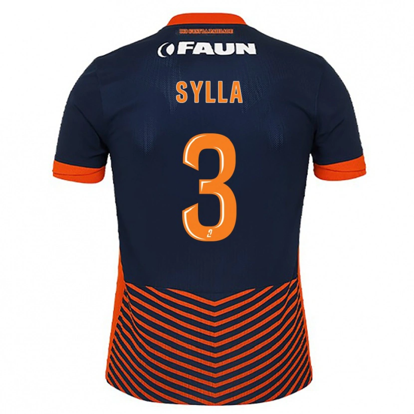 Danxen Mænd Issiaga Sylla #3 Midnatsblå Orange Hjemmebane Spillertrøjer 2025/26 Trøje T-Shirt