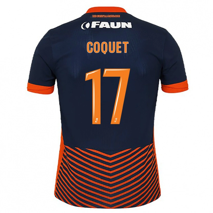 Danxen Mænd Judith Coquet #17 Midnatsblå Orange Hjemmebane Spillertrøjer 2025/26 Trøje T-Shirt