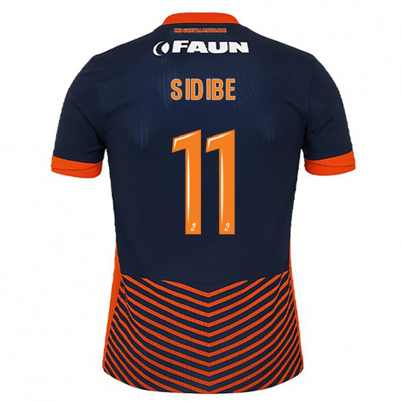 Danxen Mænd Yannick Sidibé #11 Midnatsblå Orange Hjemmebane Spillertrøjer 2025/26 Trøje T-Shirt