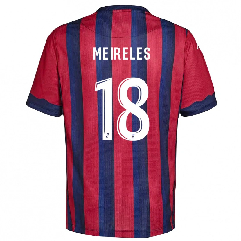Danxen Mænd Andreia Meireles #18 Burgundy Marine Hjemmebane Spillertrøjer 2025/26 Trøje T-Shirt