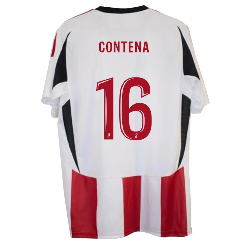 Danxen Mænd Sacha Contena #16 Rød Blå Hjemmebane Spillertrøjer 2025/26 Trøje T-Shirt