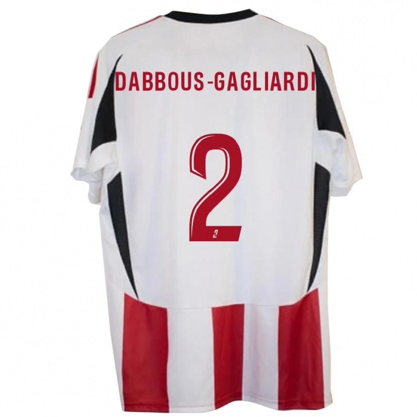 Danxen Mænd Yanis Dabbous-Gagliardi #2 Rød Blå Hjemmebane Spillertrøjer 2025/26 Trøje T-Shirt