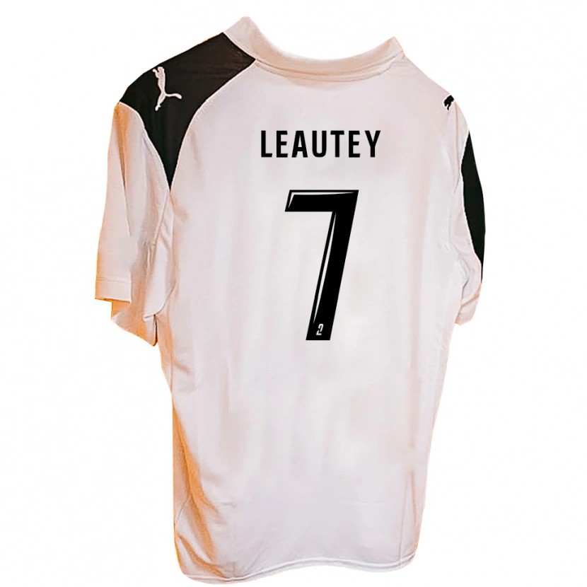 Danxen Mænd Antoine Leautey #7 Sort Hvid Hjemmebane Spillertrøjer 2025/26 Trøje T-Shirt