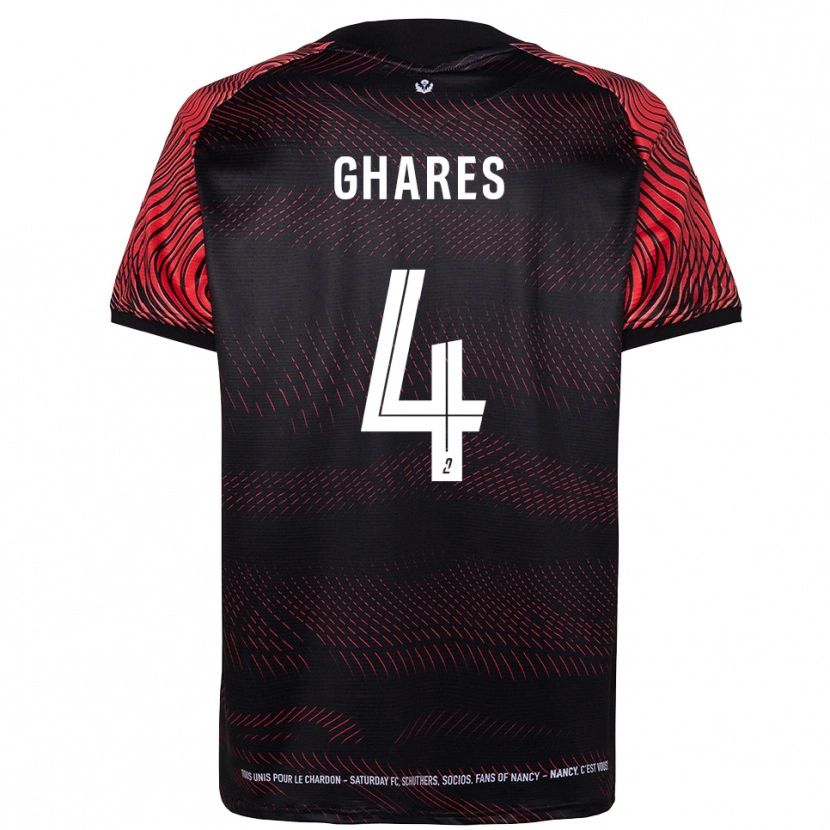 Danxen Mænd Haïssam Ghares #4 Hvid Rød Hjemmebane Spillertrøjer 2025/26 Trøje T-Shirt