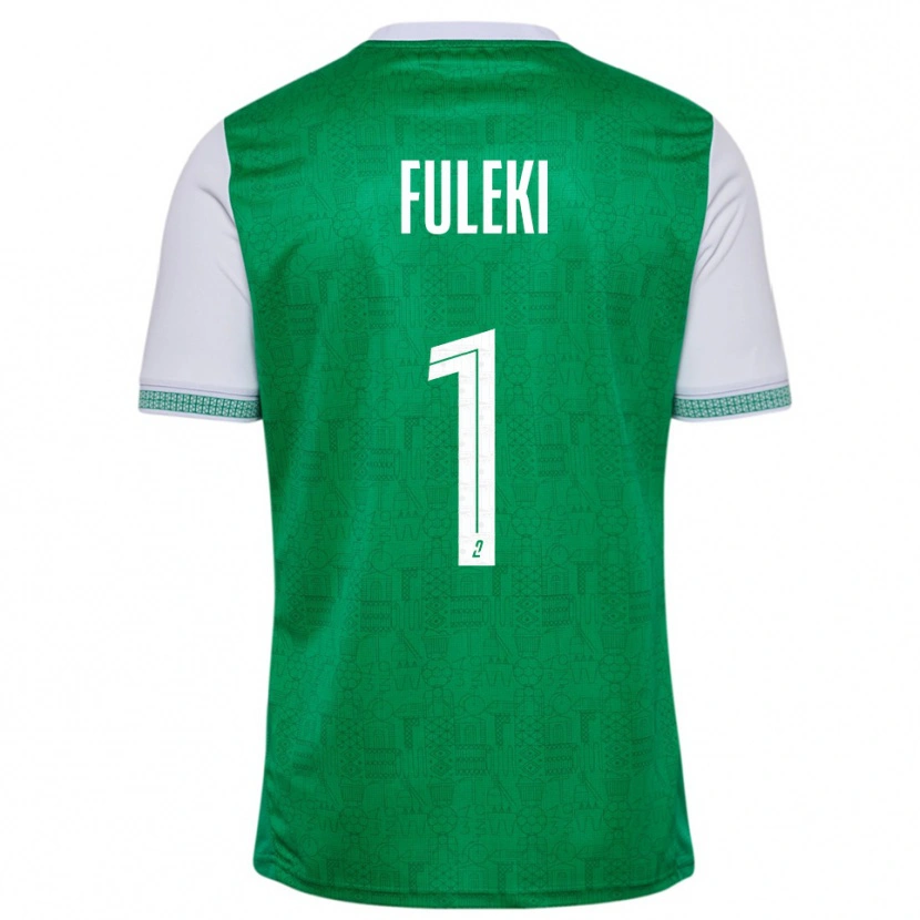 Danxen Mænd Rafael Fuleki #1 Grøn Hvid Hjemmebane Spillertrøjer 2025/26 Trøje T-Shirt