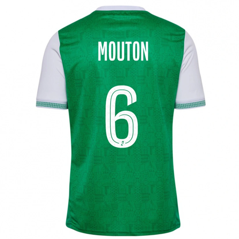 Danxen Mænd Jules Mouton #6 Grøn Hvid Hjemmebane Spillertrøjer 2025/26 Trøje T-Shirt
