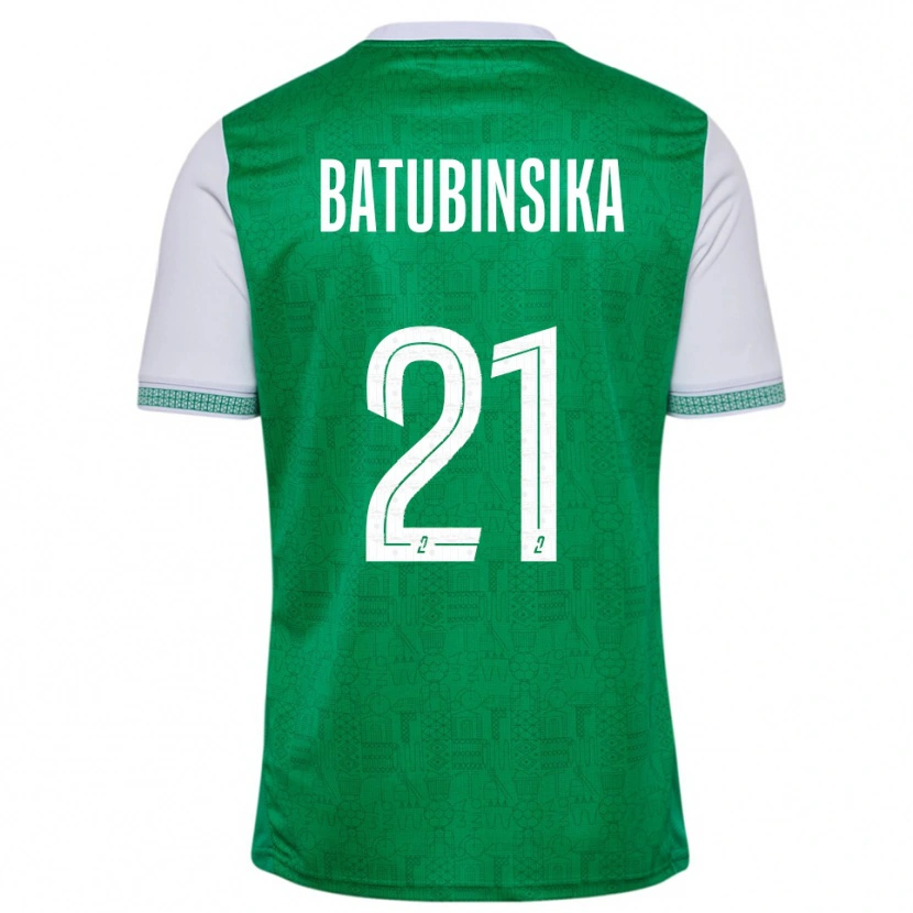Danxen Mænd Dylan Batubinsika #21 Grøn Hvid Hjemmebane Spillertrøjer 2025/26 Trøje T-Shirt