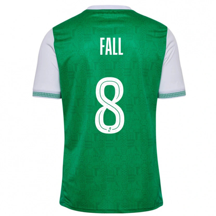 Danxen Mænd Cheikh Fall #8 Grøn Hvid Hjemmebane Spillertrøjer 2025/26 Trøje T-Shirt
