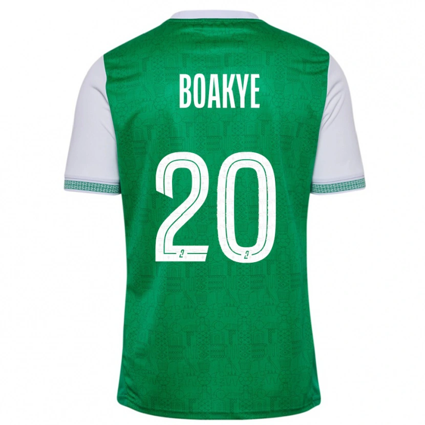 Danxen Mænd Augustine Boakye #20 Grøn Hvid Hjemmebane Spillertrøjer 2025/26 Trøje T-Shirt