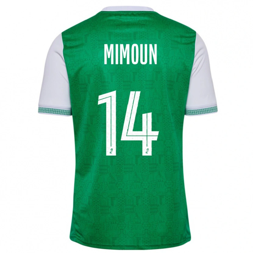 Danxen Mænd Yanis Mimoun #14 Grøn Hvid Hjemmebane Spillertrøjer 2025/26 Trøje T-Shirt