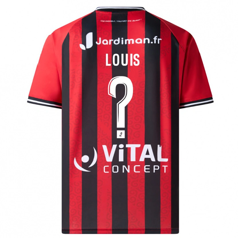 Danxen Mænd Jonathan Louis #0 Rød Sort Hjemmebane Spillertrøjer 2025/26 Trøje T-Shirt