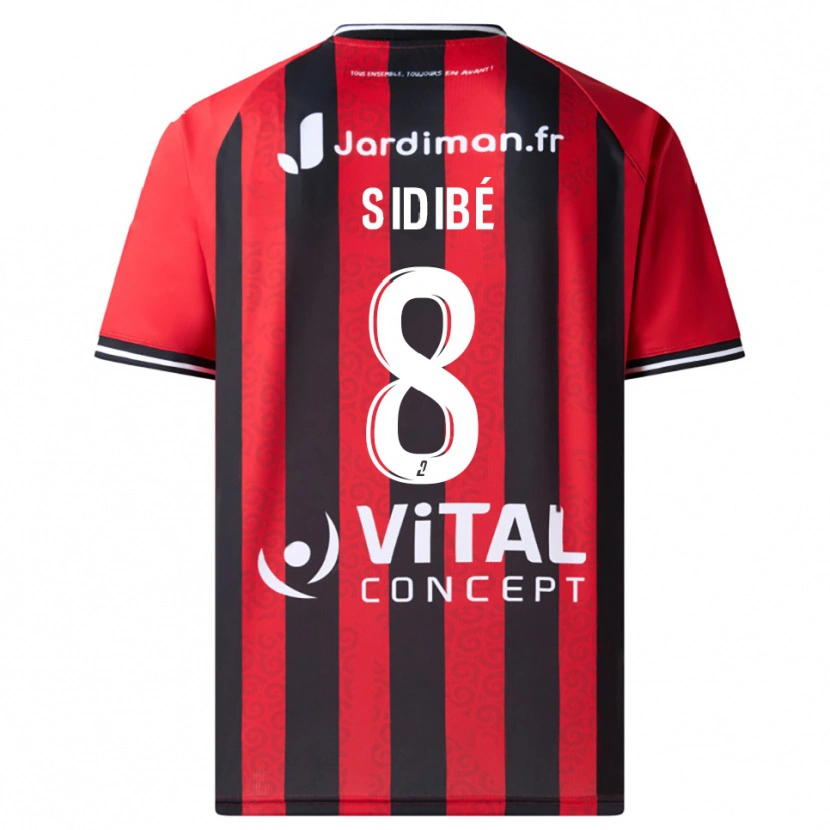 Danxen Mænd Kalidou Sidibé #8 Rød Sort Hjemmebane Spillertrøjer 2025/26 Trøje T-Shirt