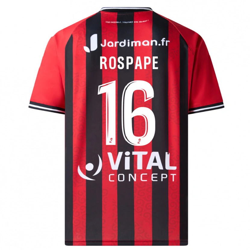 Danxen Mænd Milo Rospape #16 Rød Sort Hjemmebane Spillertrøjer 2025/26 Trøje T-Shirt