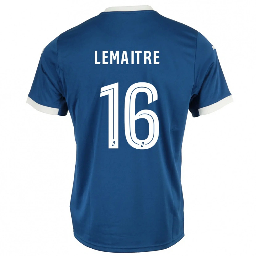Danxen Mænd Nicolas Lemaître #16 Blå Hvid Hjemmebane Spillertrøjer 2025/26 Trøje T-Shirt