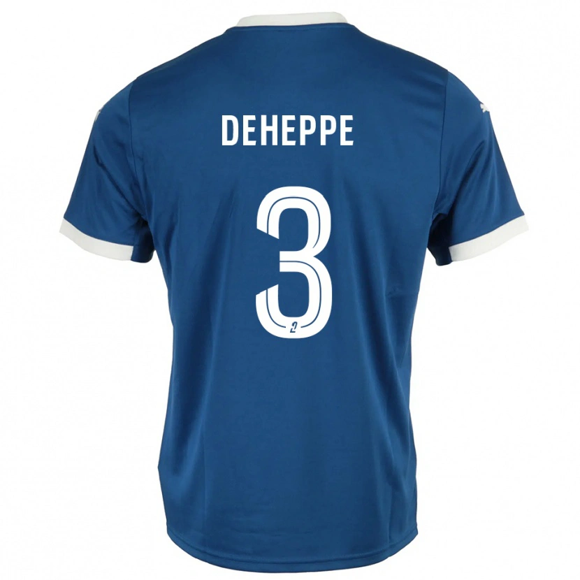 Danxen Mænd Nathan Deheppe #3 Blå Hvid Hjemmebane Spillertrøjer 2025/26 Trøje T-Shirt