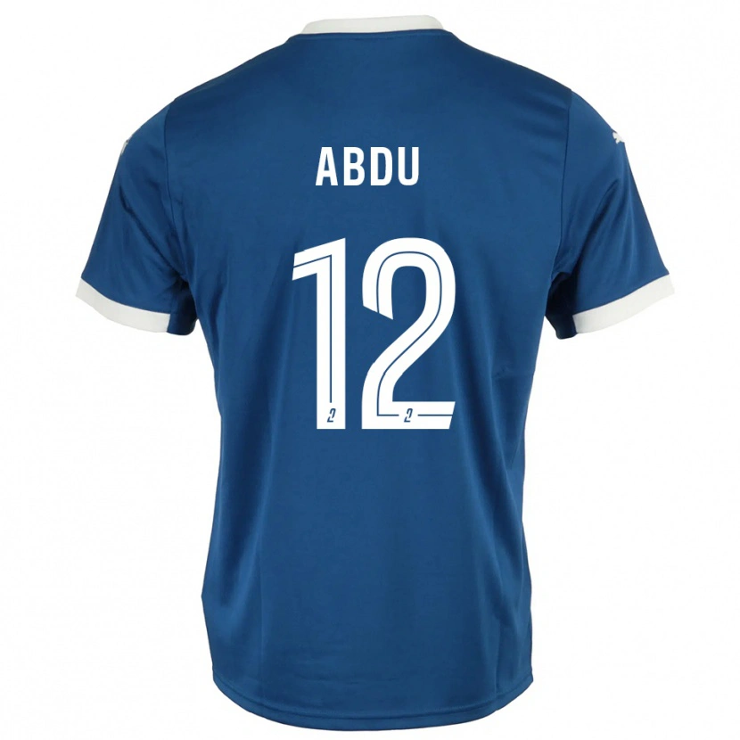 Danxen Mænd Abdu Conté #12 Blå Hvid Hjemmebane Spillertrøjer 2025/26 Trøje T-Shirt