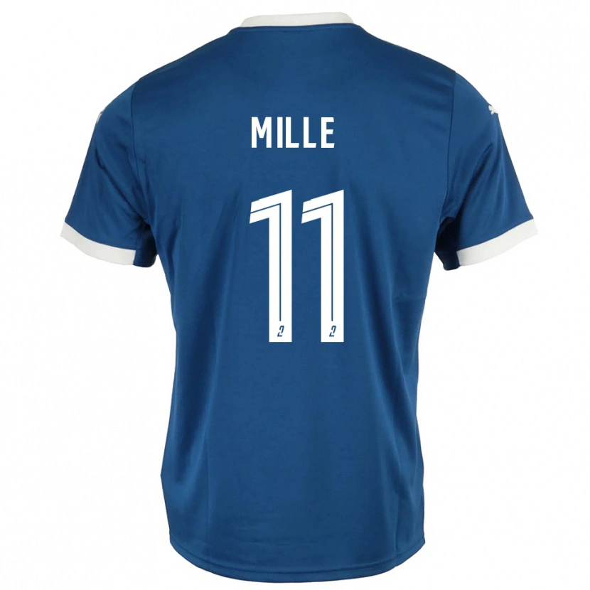 Danxen Mænd Antoine Mille #11 Blå Hvid Hjemmebane Spillertrøjer 2025/26 Trøje T-Shirt