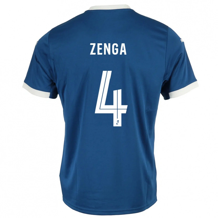 Danxen Mænd Preston Zenga #4 Blå Hvid Hjemmebane Spillertrøjer 2025/26 Trøje T-Shirt