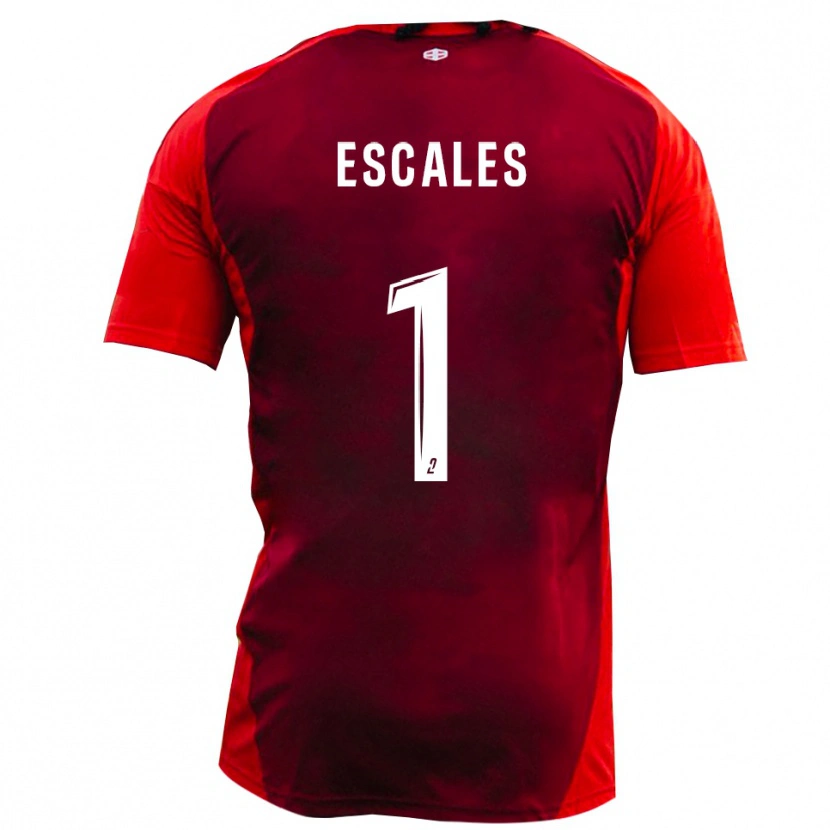 Danxen Mænd Florian Escales #1 Rød Burgunder Hjemmebane Spillertrøjer 2025/26 Trøje T-Shirt