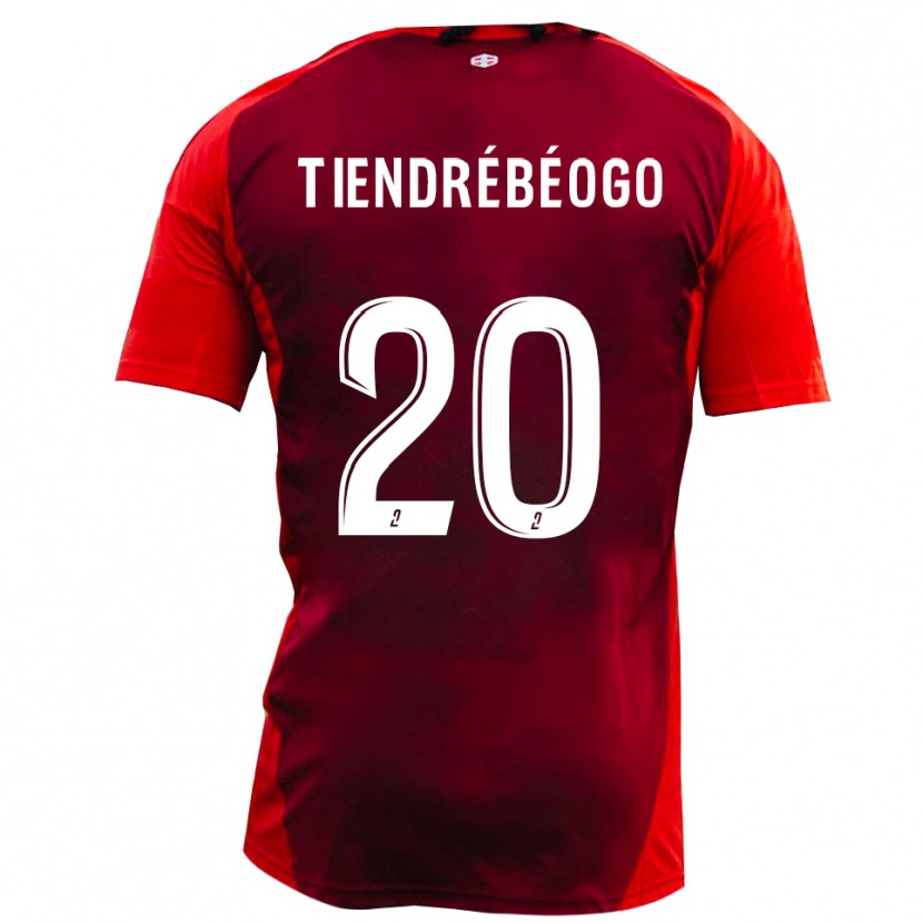 Danxen Mænd Josué Tiendrébéogo #20 Rød Burgunder Hjemmebane Spillertrøjer 2025/26 Trøje T-Shirt