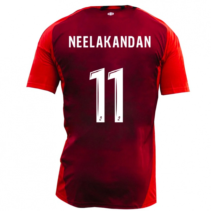 Danxen Mænd Ranjan Neelakandan #11 Rød Burgunder Hjemmebane Spillertrøjer 2025/26 Trøje T-Shirt