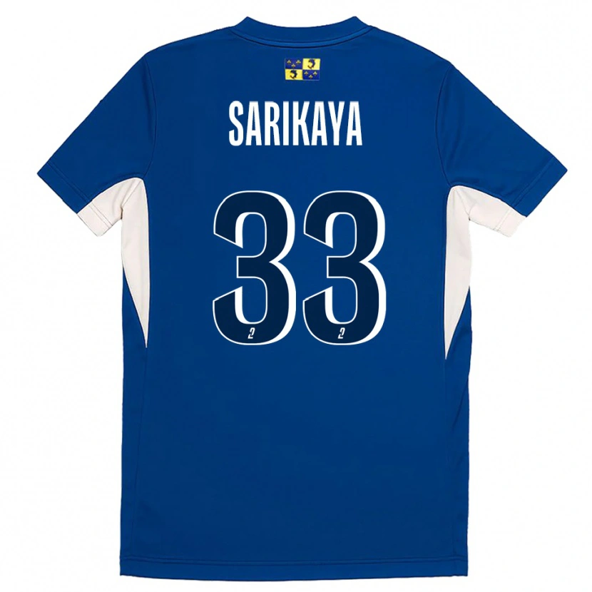 Danxen Mænd Efe Sarıkaya #33 Blå Marine Hjemmebane Spillertrøjer 2025/26 Trøje T-Shirt