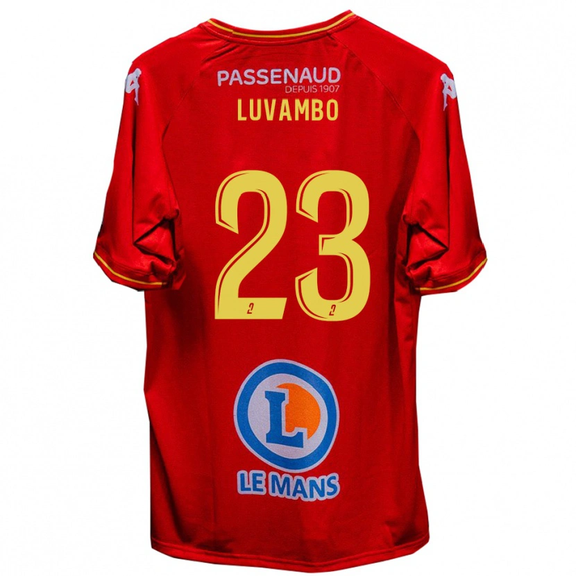Danxen Mænd Taylor Luvambo #23 Rød Gul Hjemmebane Spillertrøjer 2025/26 Trøje T-Shirt