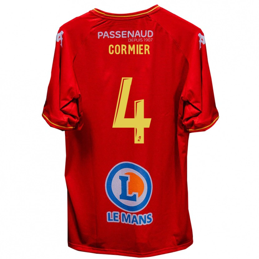Danxen Mænd Leny Cormier #4 Rød Gul Hjemmebane Spillertrøjer 2025/26 Trøje T-Shirt
