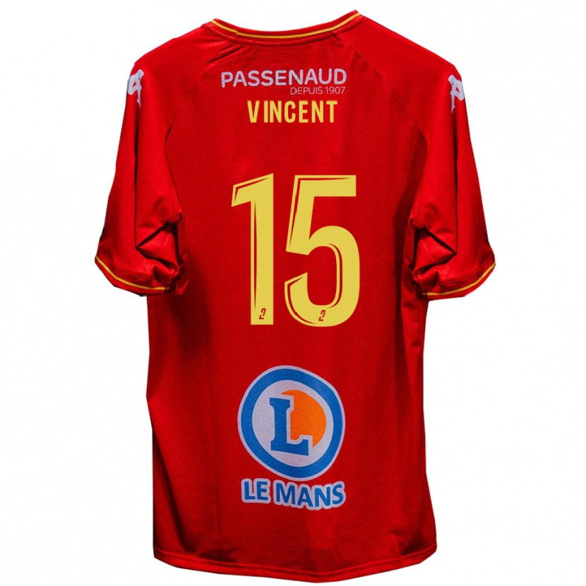 Danxen Mænd Noah Vincent #15 Rød Gul Hjemmebane Spillertrøjer 2025/26 Trøje T-Shirt