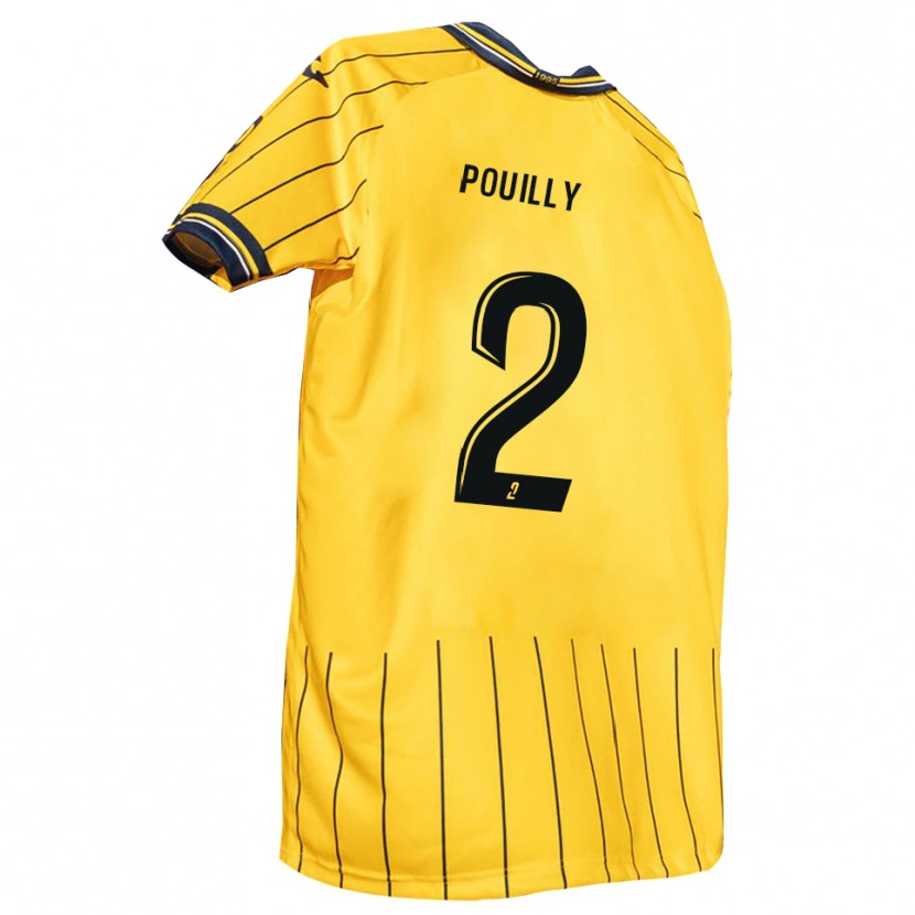 Danxen Mænd Tom Pouilly #2 Gul Marine Hjemmebane Spillertrøjer 2025/26 Trøje T-Shirt
