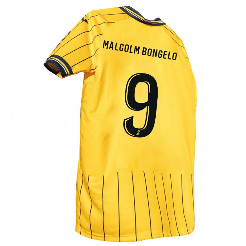 Danxen Mænd Fidèle Malcolm Bongelo #9 Gul Marine Hjemmebane Spillertrøjer 2025/26 Trøje T-Shirt
