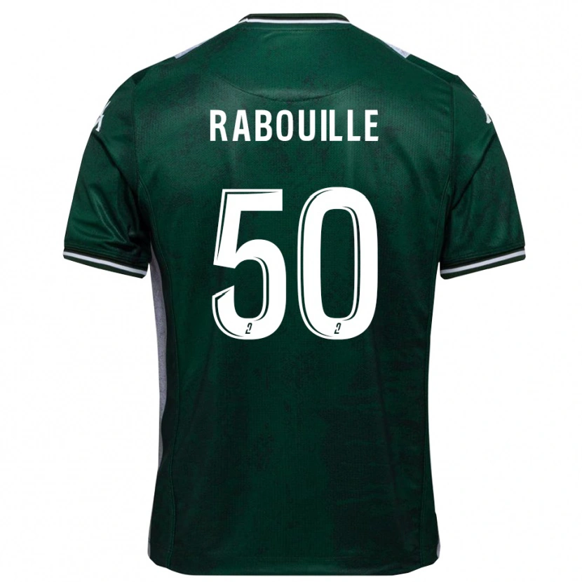 Danxen Mænd Valentin Rabouille #50 Grøn Hvid Hjemmebane Spillertrøjer 2025/26 Trøje T-Shirt