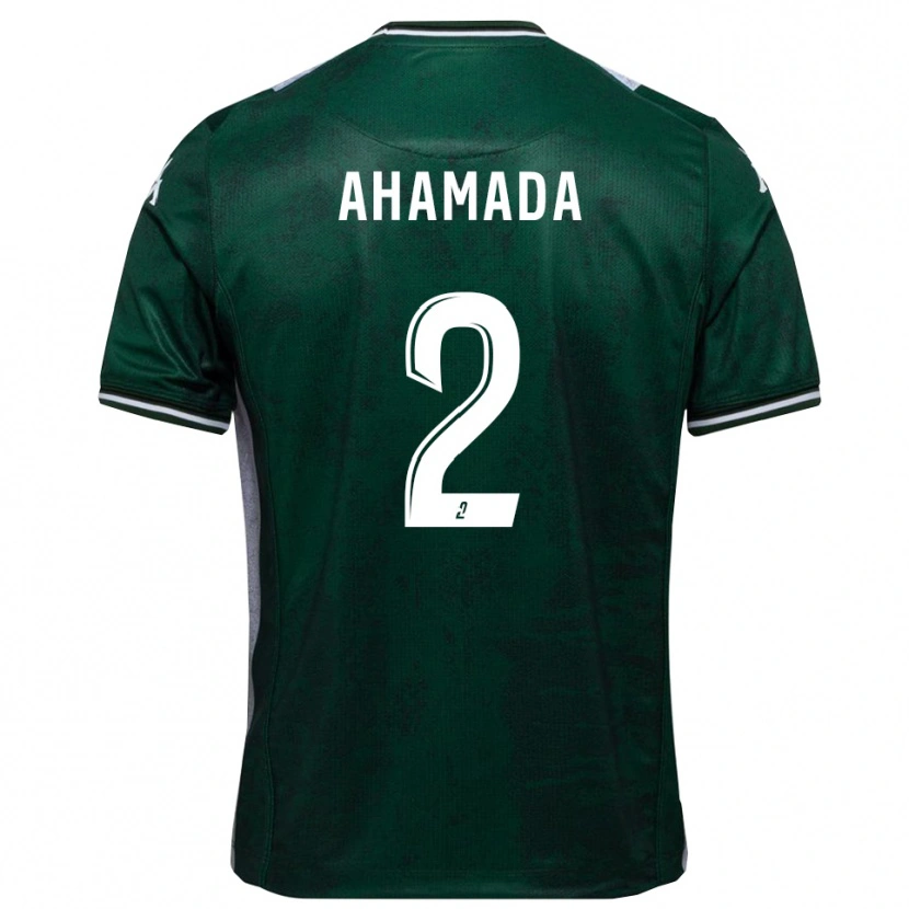 Danxen Mænd Mohafidh Ahamada #2 Grøn Hvid Hjemmebane Spillertrøjer 2025/26 Trøje T-Shirt