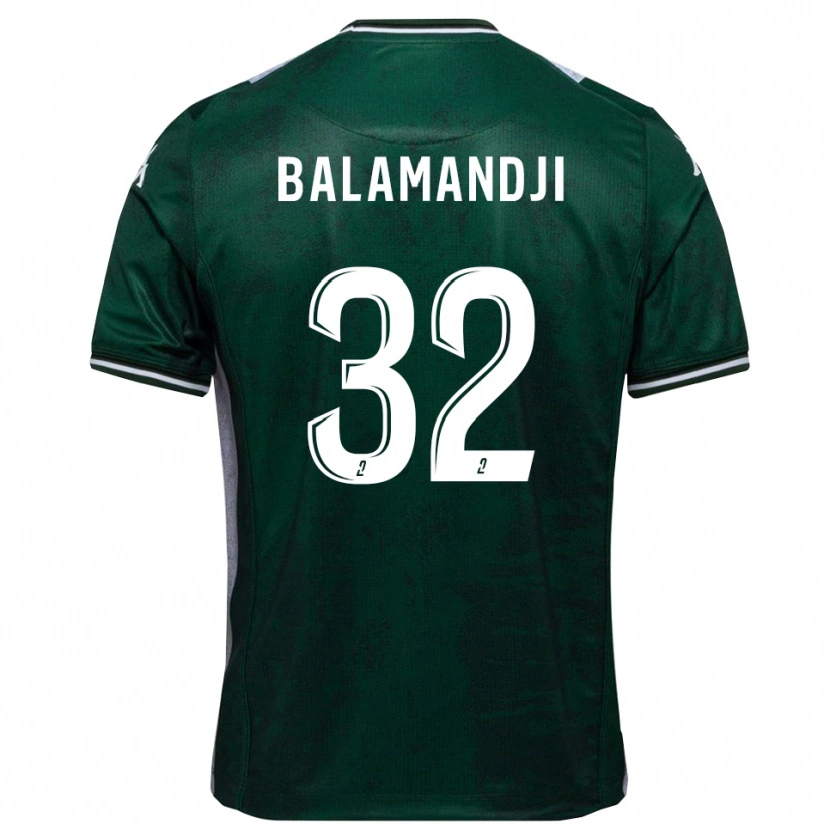 Danxen Mænd Kossingou Balamandji #32 Grøn Hvid Hjemmebane Spillertrøjer 2025/26 Trøje T-Shirt