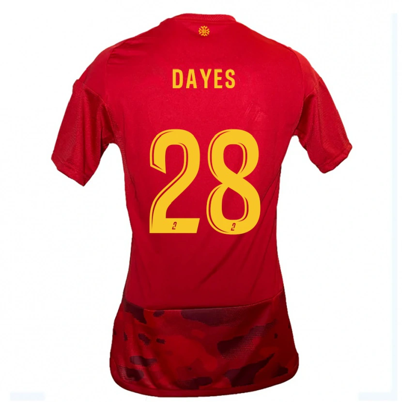 Danxen Mænd Mikayla Dayes #28 Rød Gul Hjemmebane Spillertrøjer 2025/26 Trøje T-Shirt
