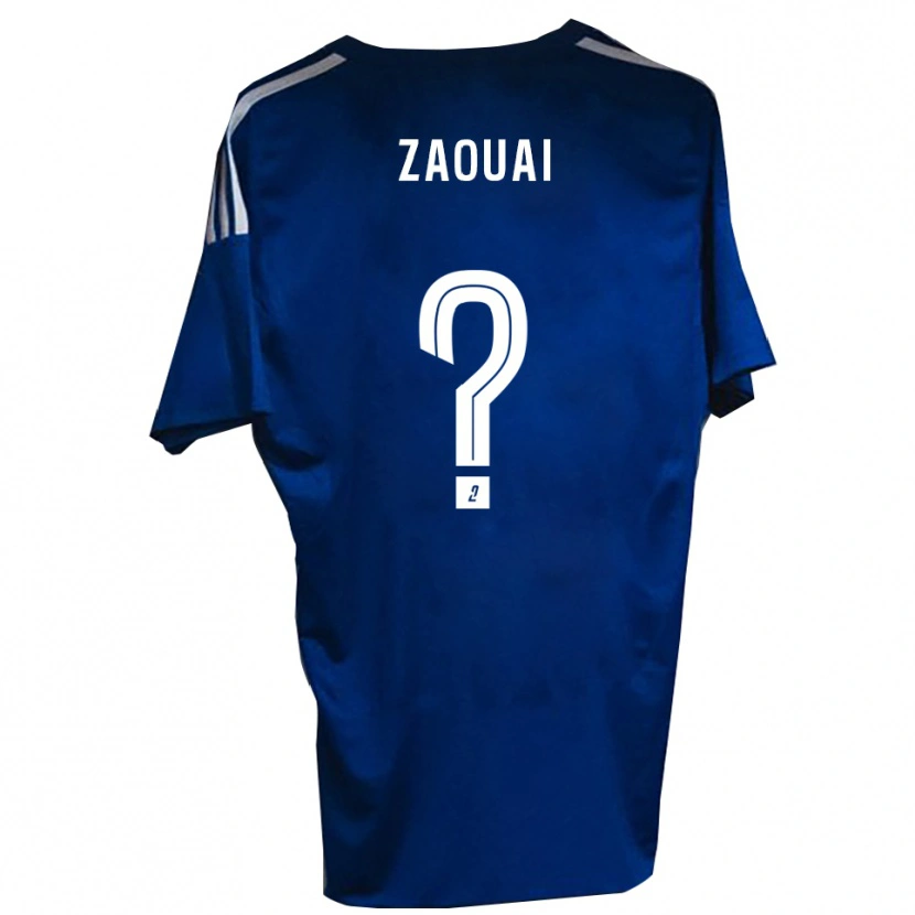 Danxen Mænd Alexandre Zaouai #0 Blå Hvid Hjemmebane Spillertrøjer 2025/26 Trøje T-Shirt
